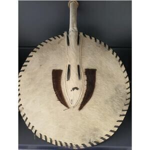 Handmade Agu Igbo Men's Traditional Hand fan, Grooms, Nze/Ozo, Chieftaincy Fan